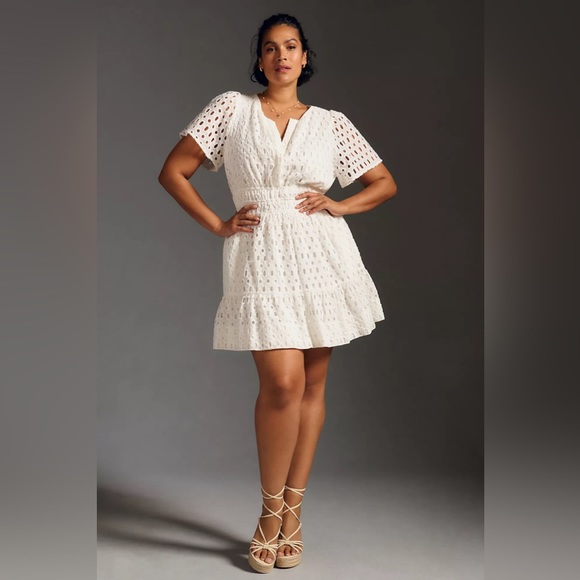 Anthropologie The Somerset Mini Dress: Eyelet Edition - Picture 1 of 12